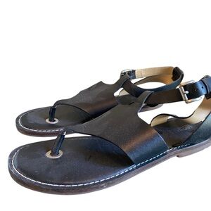 MICHAEL Michael Kors Black Leather Sandals